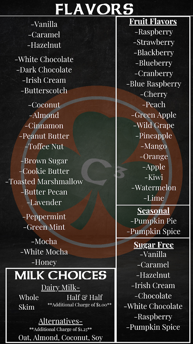 Menu Callaghan's Coffee Cafe-2