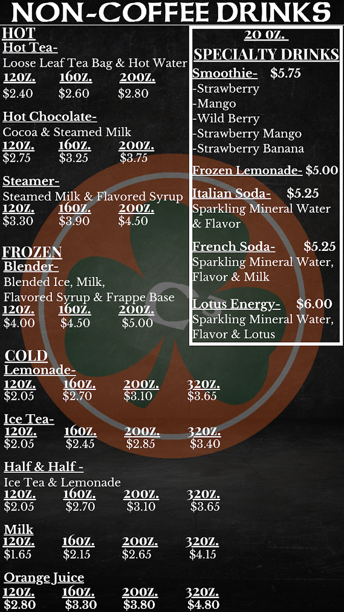 Menu Callaghan's Coffee Cafe-4